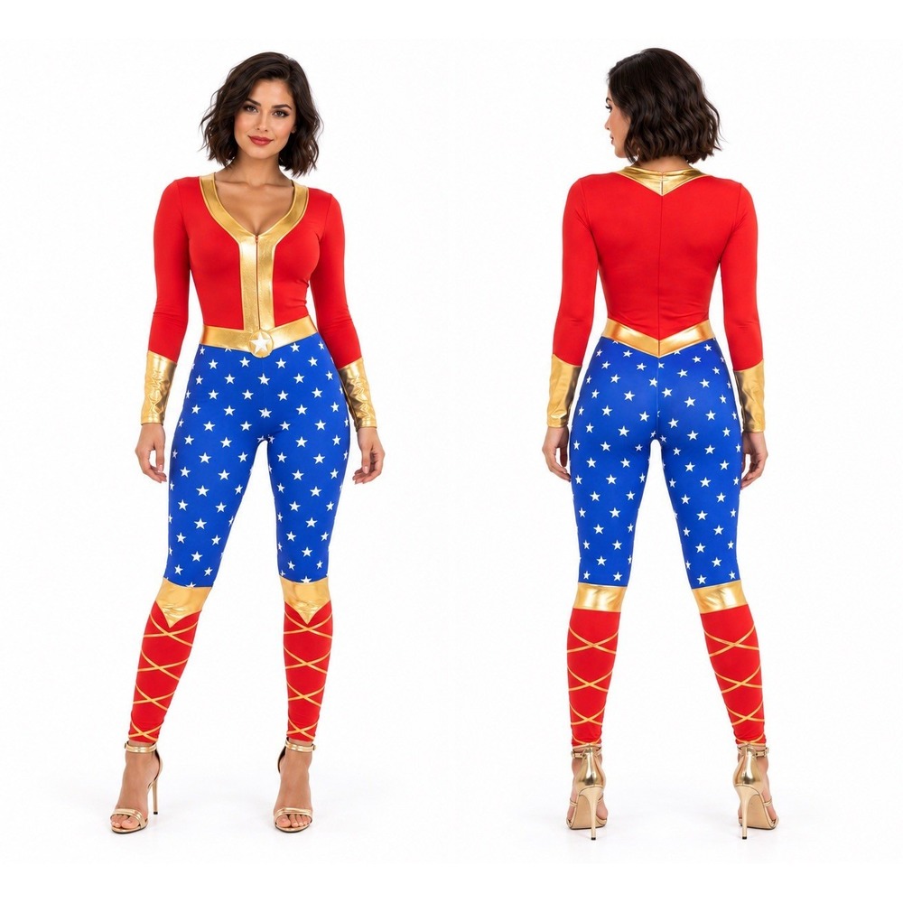Tipsy Elves Wonder Lady Woman Small Patriotic Superhero Costume NWT